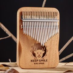 Huashu Kalimba 17 Keys, Rainbow Bear, Palm Rest Shape, Mahogany Kalimba KHB17