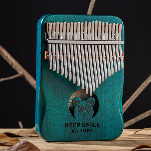 Huashu Kalimba 21 Keys, Rainbow Bear, Palm Rest Shape, Mahogany Kalimba KHB21