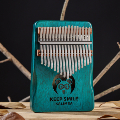 Huashu Kalimba 17 Keys, Rainbow Bear, Palm Rest Shape, Mahogany Kalimba KHB17