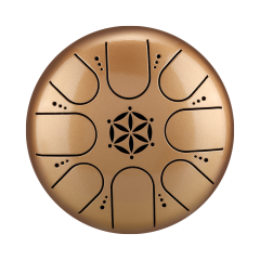 Hluru 8 Notes 5" 304 Stainless Steel Flower of Life Tongue Drum
