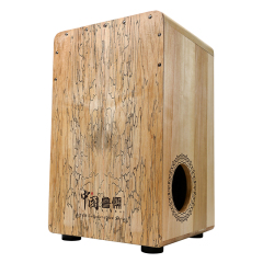 Hluru 49CN SpaltedMaple White Tiger Cajon