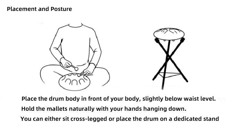 Placement and Posture for the Tongue Drum