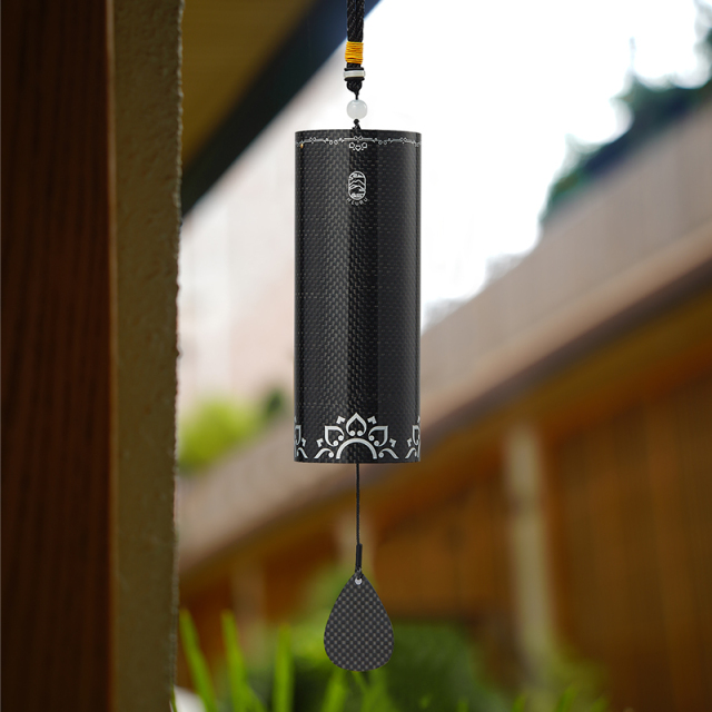 Hluru Wind Chime Carbon Fiber Series 8 Bars, Single Swing