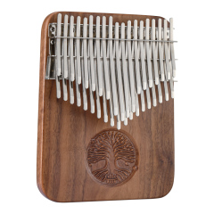 HLURU Black Walnut Chromatic Kalimba 38 Keys C Major Thumb Piano - Class A Tree of Life