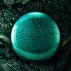 Hluru Microalloyed Steel and High-Quality Wooden Tongue Drum 12'' 10 Notes - EQ Healing