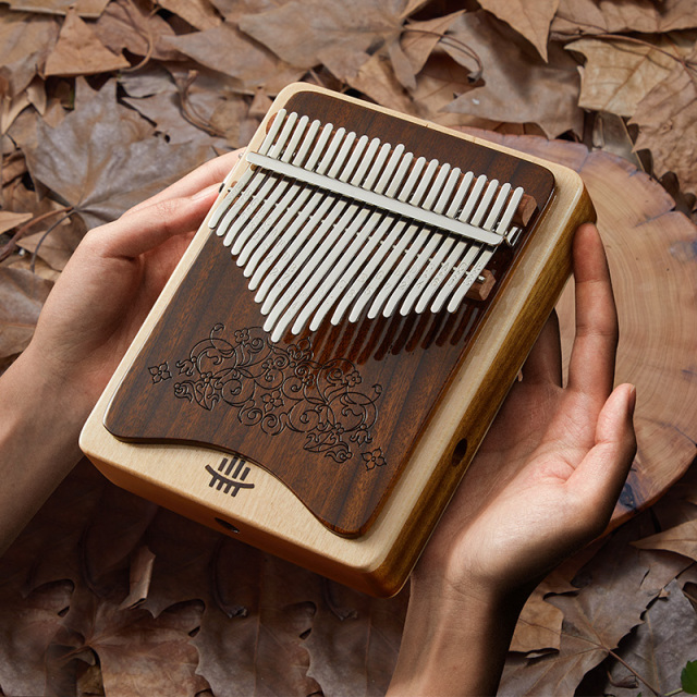 Hluru 21 Keys C Major Kalimba for Early Childhood Education - DoubleLayer of Wah-Wah