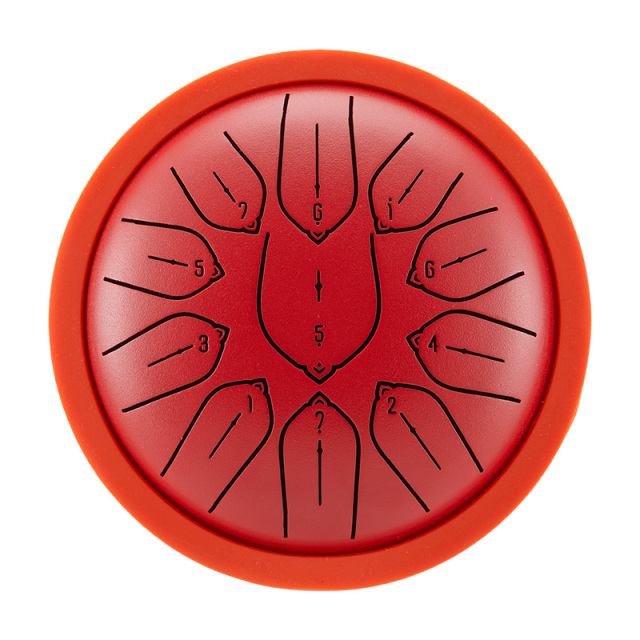 Huashu 11 notes 6" D5 Major Carbon Steel Tongue Drum For Sound Healing - Harmonic Disc
