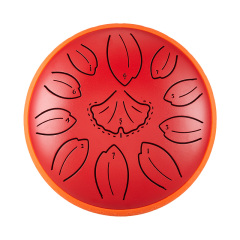 Huashu 11 notes 6" C5 Major Carbon Steel Tongue Drum For Yoga -Golden Ginkgobiloba