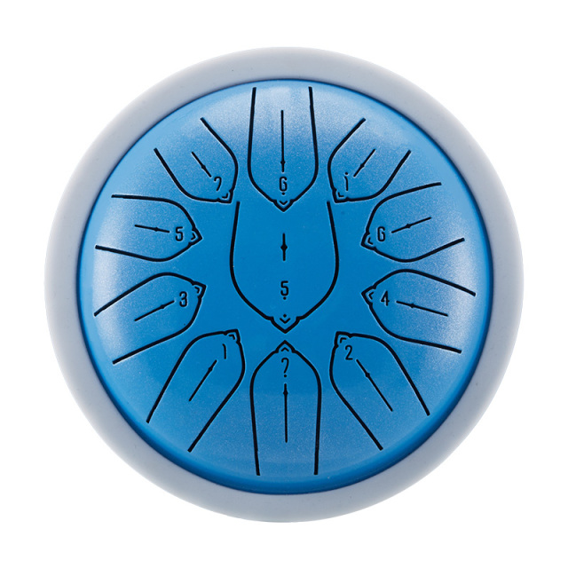 Huashu 11 notes 6" D5 Major Carbon Steel Tongue Drum For Sound Healing - Harmonic Disc