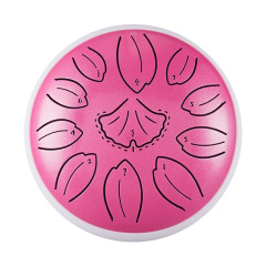 Huashu 11 notes 6" C5 Major Carbon Steel Tongue Drum For Yoga -Golden Ginkgobiloba