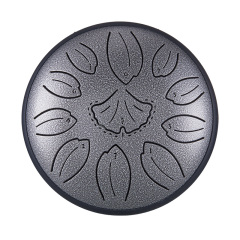 Huashu 11 notes 6" C5 Major Carbon Steel Tongue Drum For Yoga -Golden Ginkgobiloba