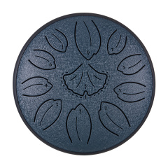 Huashu 11 notes 6" C5 Major Carbon Steel Tongue Drum For Yoga -Golden Ginkgobiloba