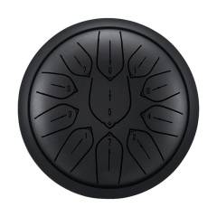 Huashu 11 notes 6" D5 Major Carbon Steel Tongue Drum For Sound Healing - Harmonic Disc