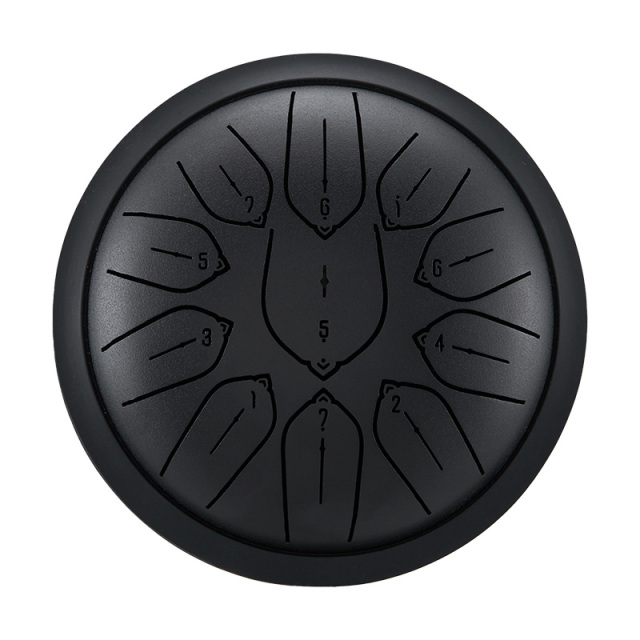 Huashu 11 notes 6" D5 Major Carbon Steel Tongue Drum For Sound Healing - Harmonic Disc