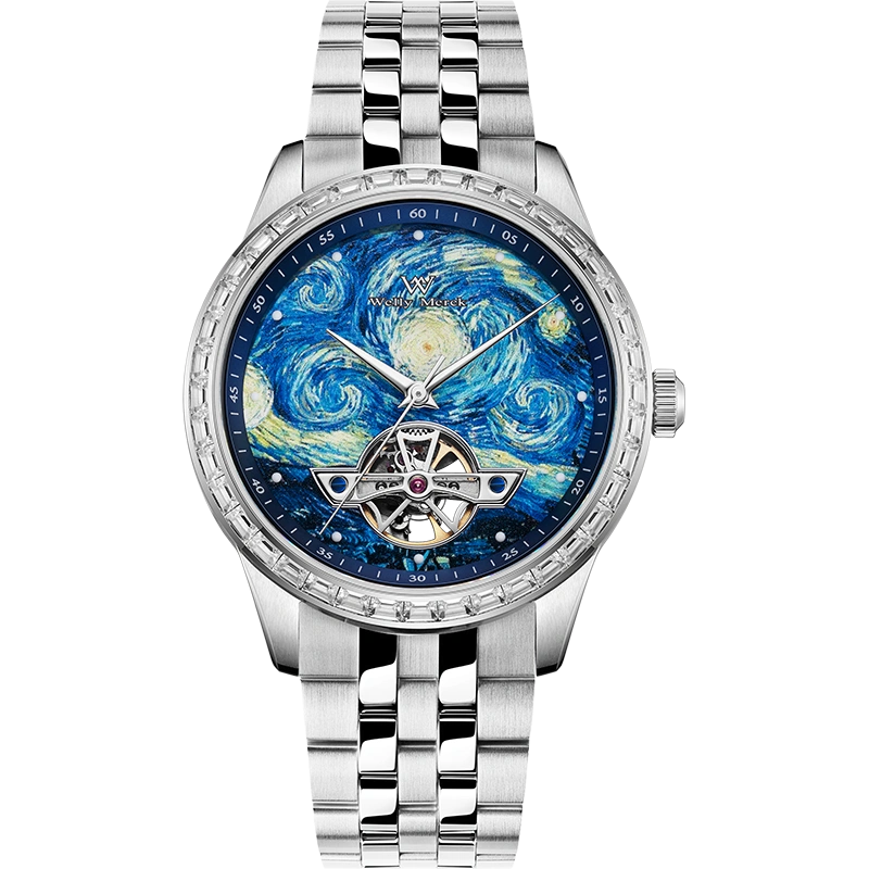 Starry Night Series Automatic Watch·steel strap