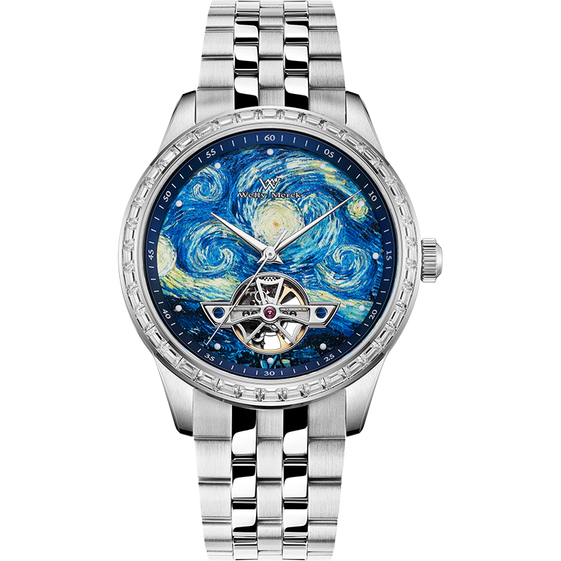 Starry Night Series Automatic Watch·steel strap