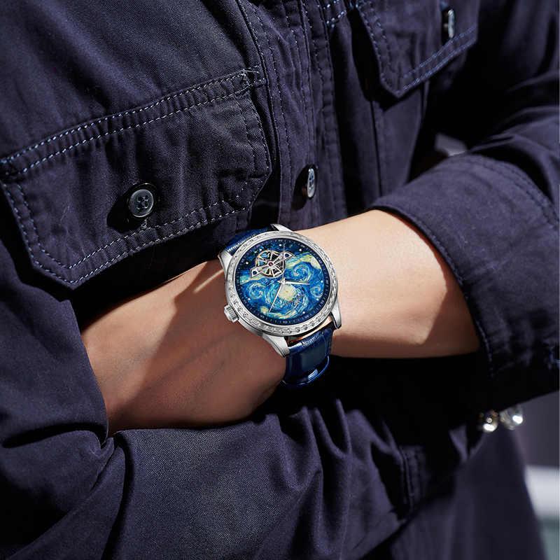 Starry Night Series Automatic Watch·steel strap