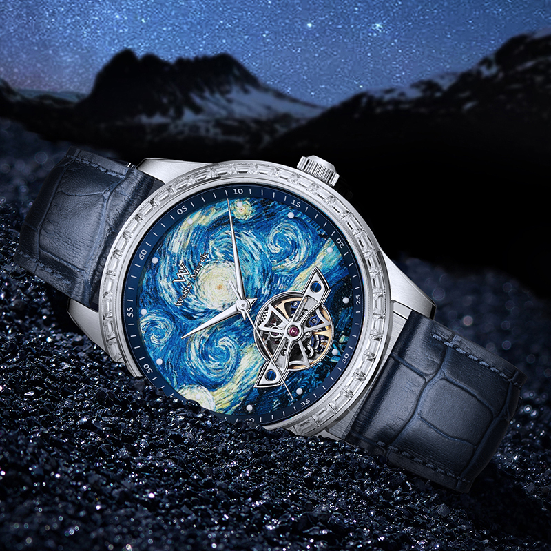 Starry Night Series Automatic Watch·steel strap