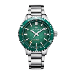 green dial & steel