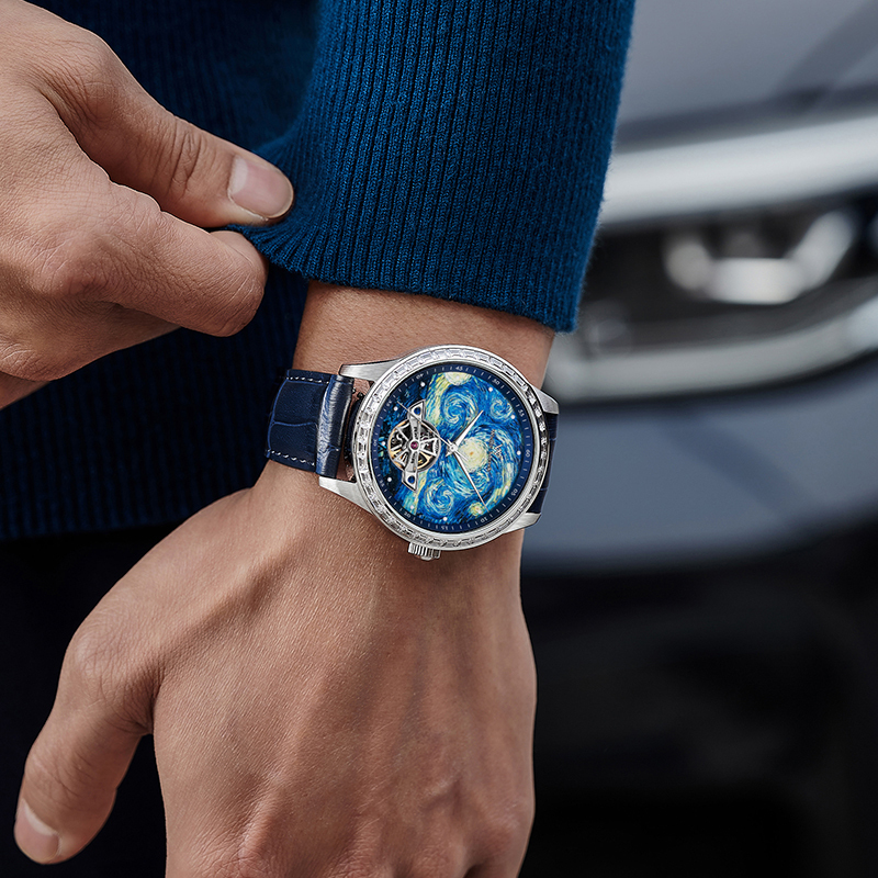 Starry Night Series Automatic Watch·steel strap