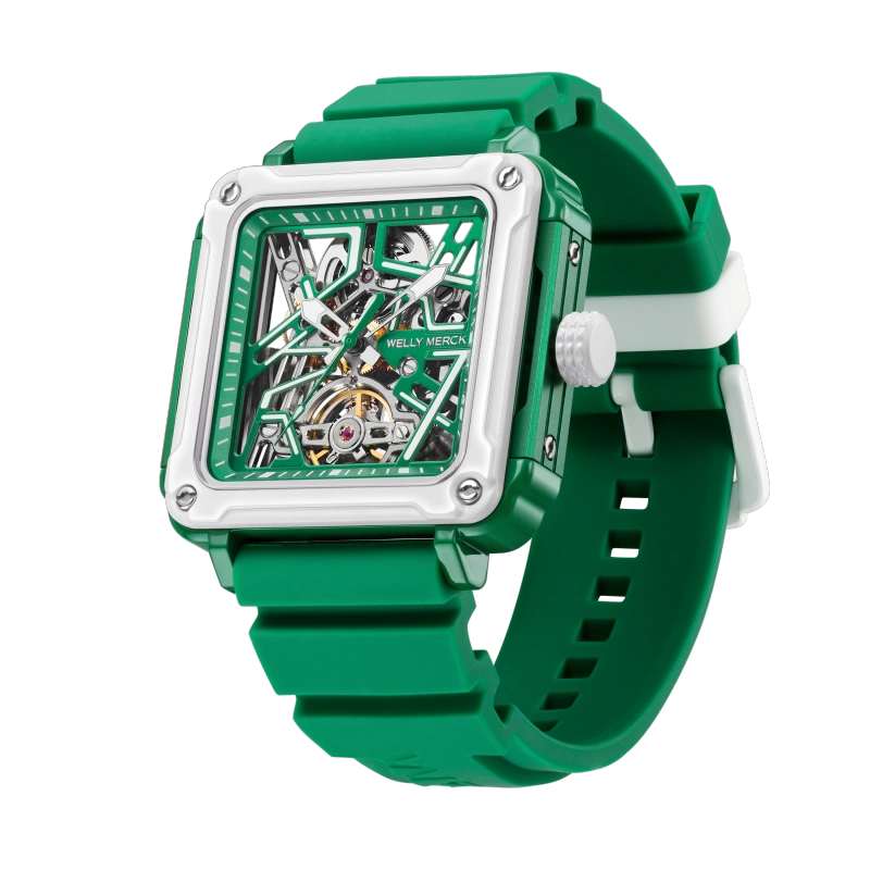 WM091 Sport Watch 43mm Men's Skeleton Fashion Wrist Mechanical Automatic Watch
