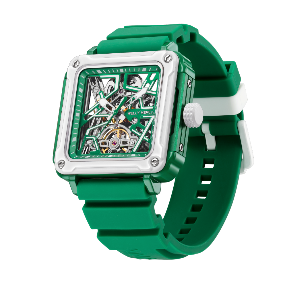 WM091 Sport Watch 43mm Men's Skeleton Fashion Wrist Mechanical Automatic Watch