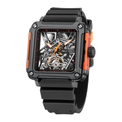 Black Case × Black Dial / Black Rubber Strap