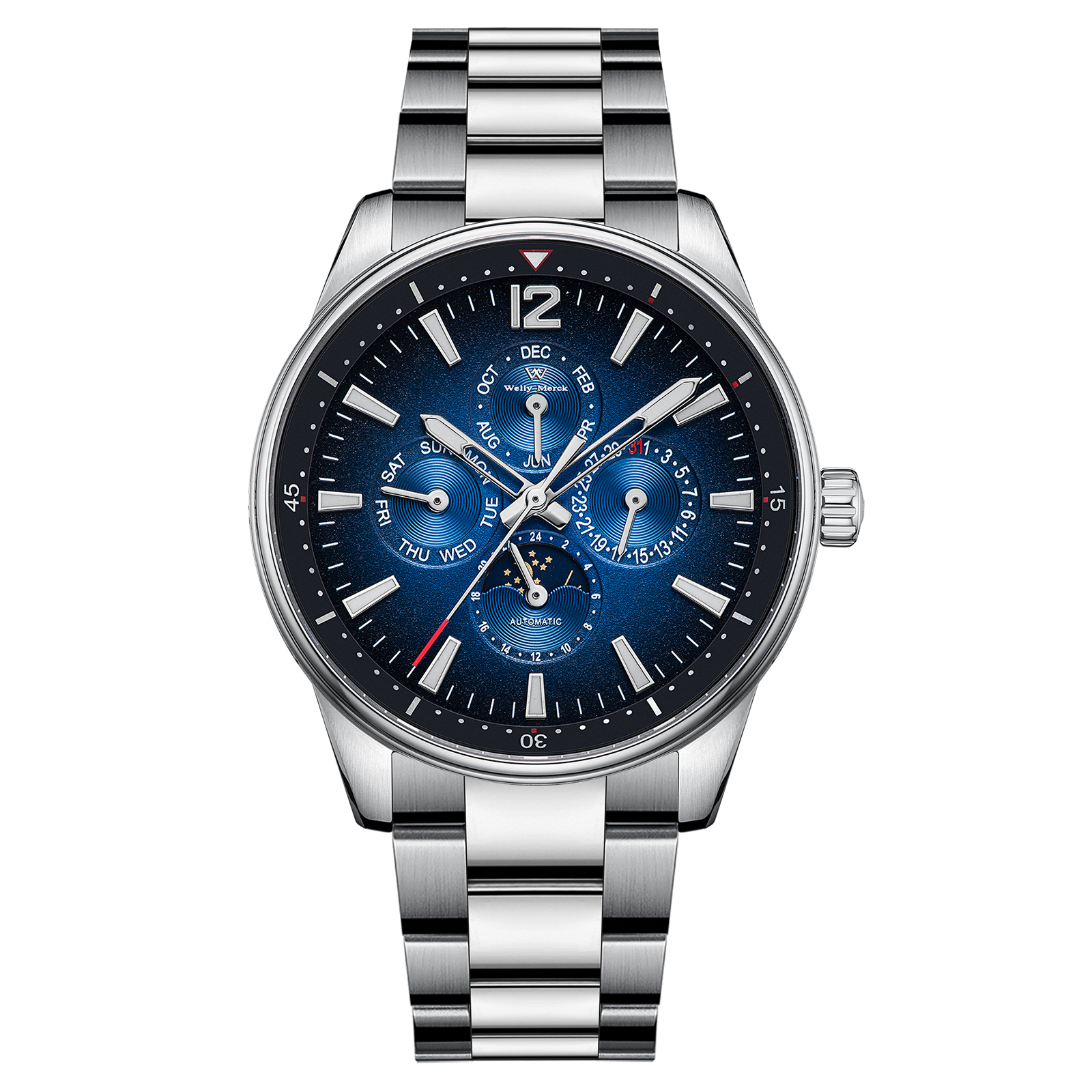 WM160 Chronograph Pilot Watch - Men's Automatic Mechanical ST1652 42 mm Chronograph Calendar