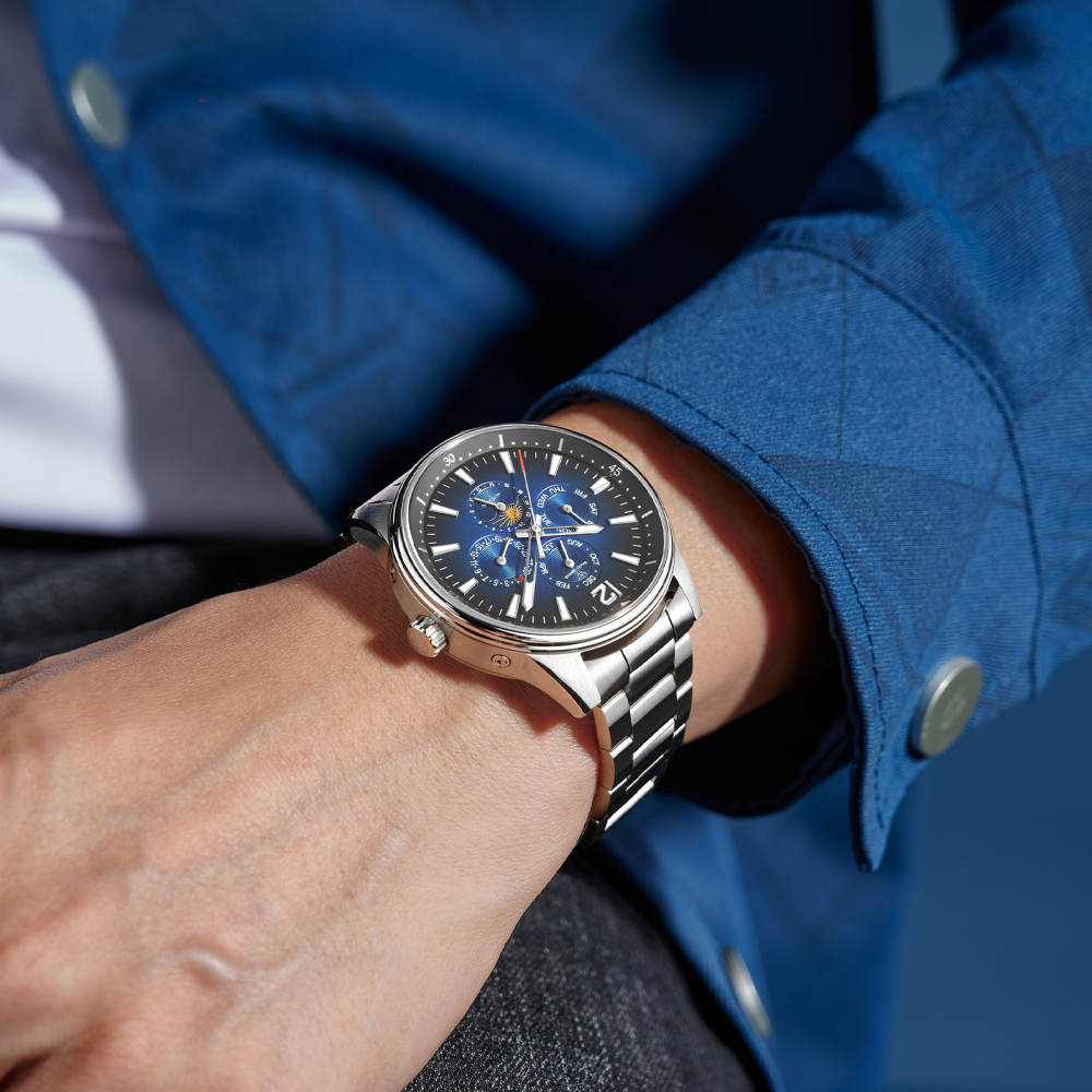 WM160 Chronograph Pilot Watch - Men's Automatic Mechanical ST1652 42 mm Chronograph Calendar