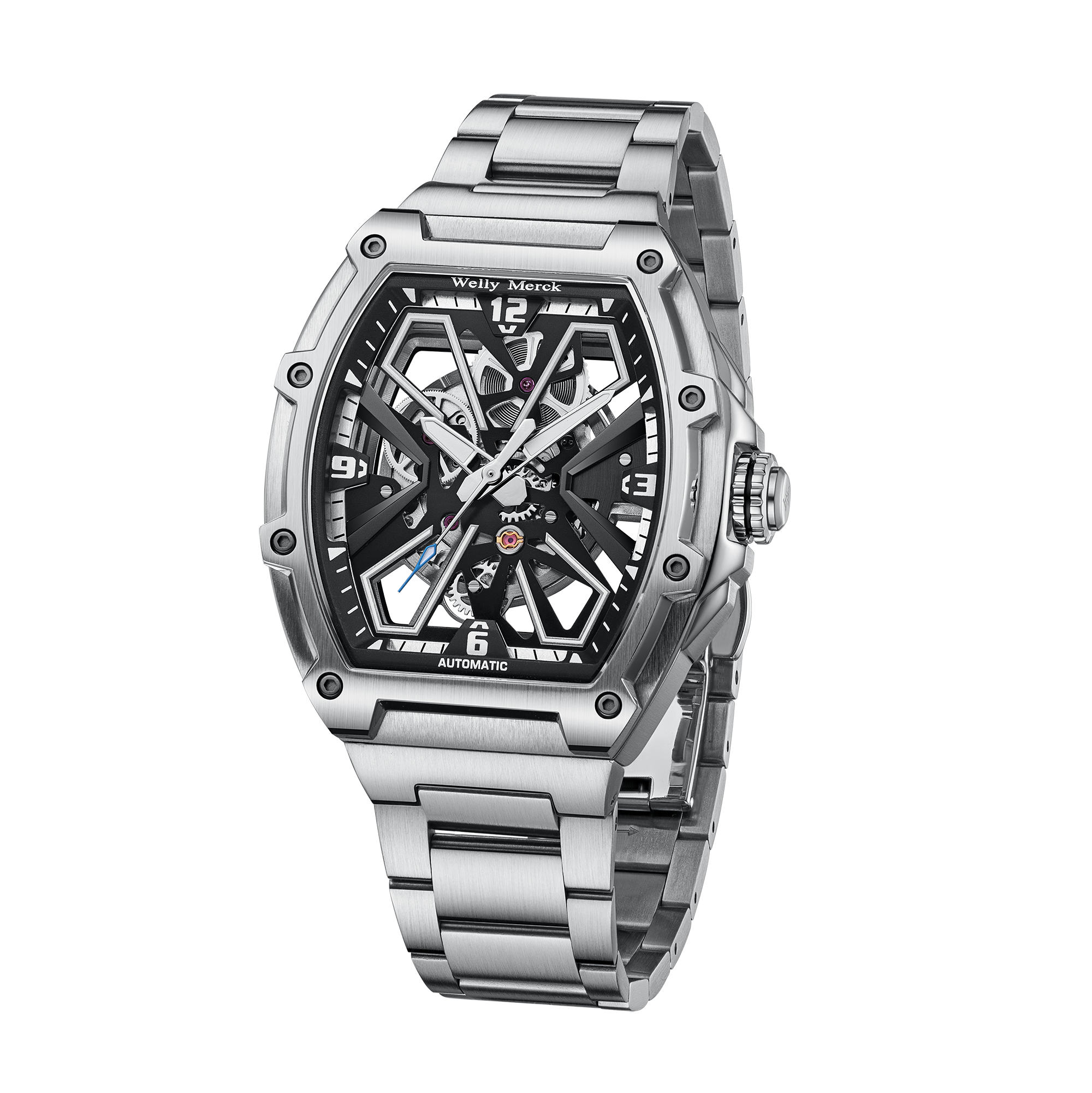 WM180 Skeleton Watch 40.5x47mm MIYOTA 6T27 5BAR Men's