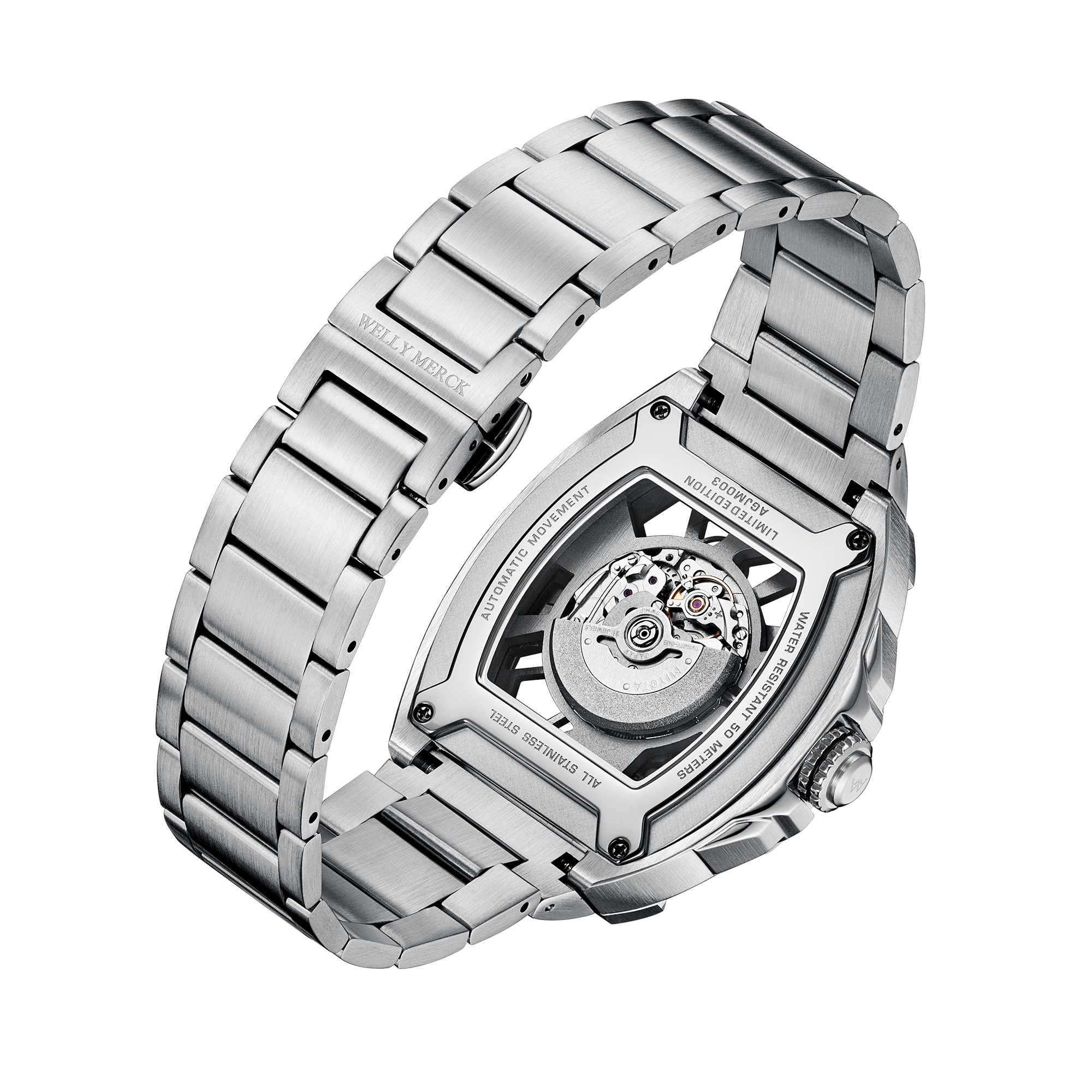 WM180 Skeleton Watch 40.5x47mm MIYOTA 6T27 5BAR Men's Automatic Watch