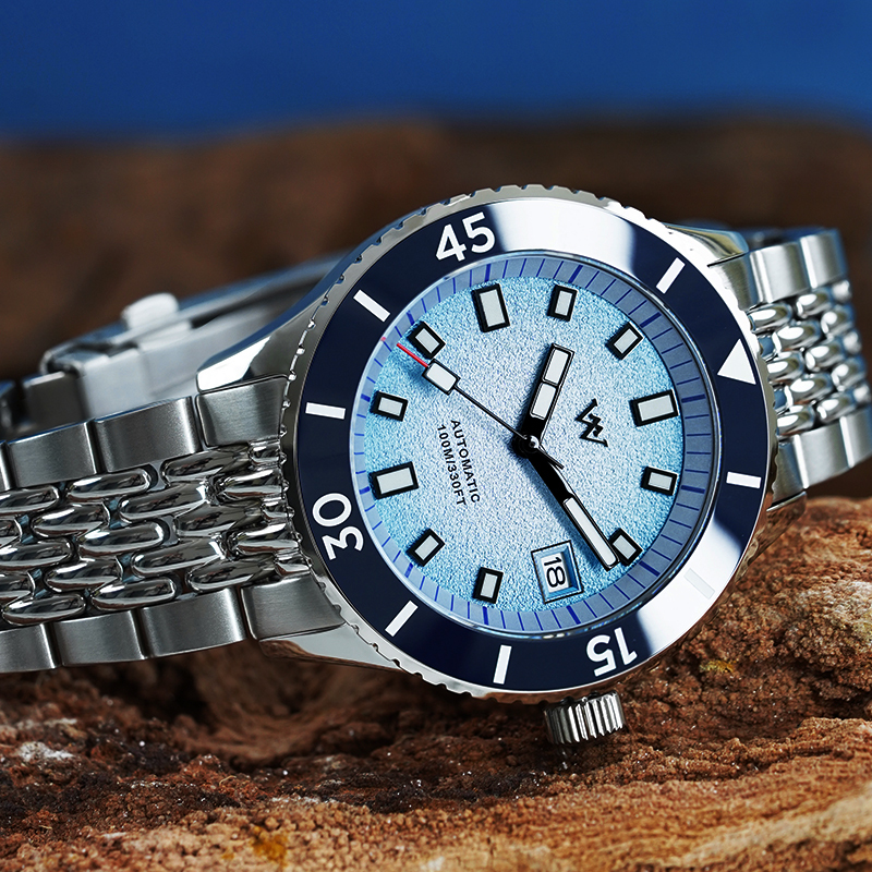 WM212 Sparkle Grain Gradient Dial Watch 41mm NH35 Sapphire Crystal Glass with AR Coating 10ATM Men's Automatic Watch