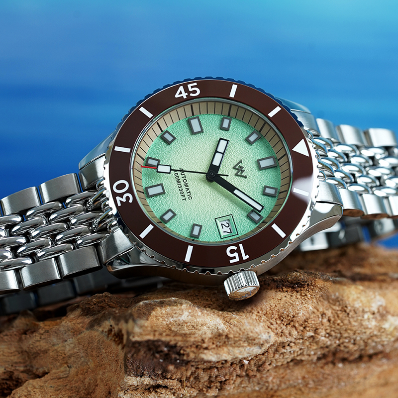 WM212 Sparkle Grain Gradient Dial Watch 41mm NH35 Sapphire Crystal Glass with AR Coating 10ATM Men's Automatic Watch