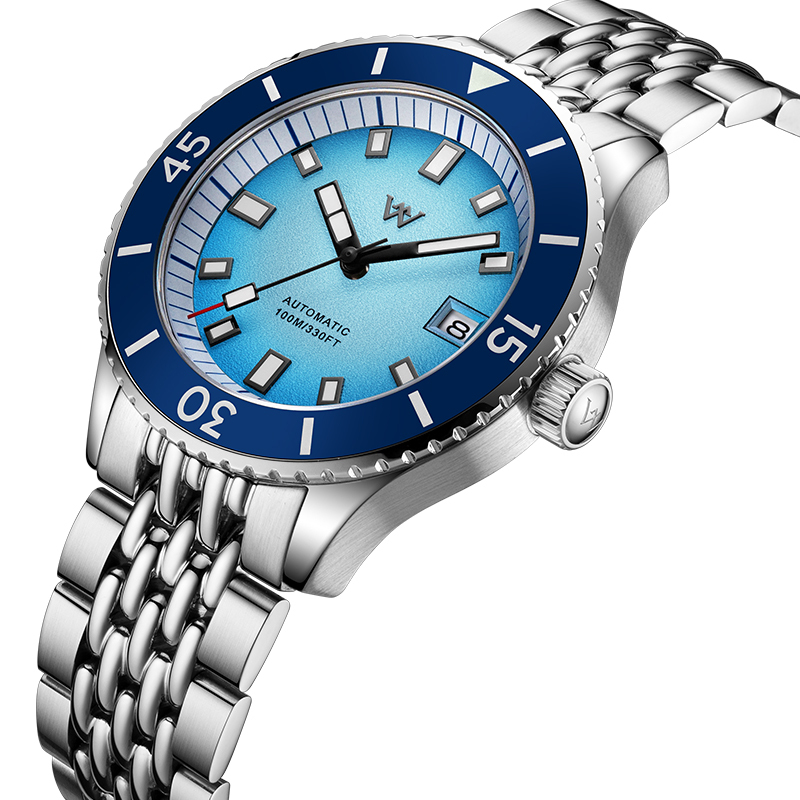 WM212 Sparkle Grain Gradient Dial Watch 41mm NH35 Sapphire Crystal Glass with AR Coating 10ATM Men's Automatic Watch