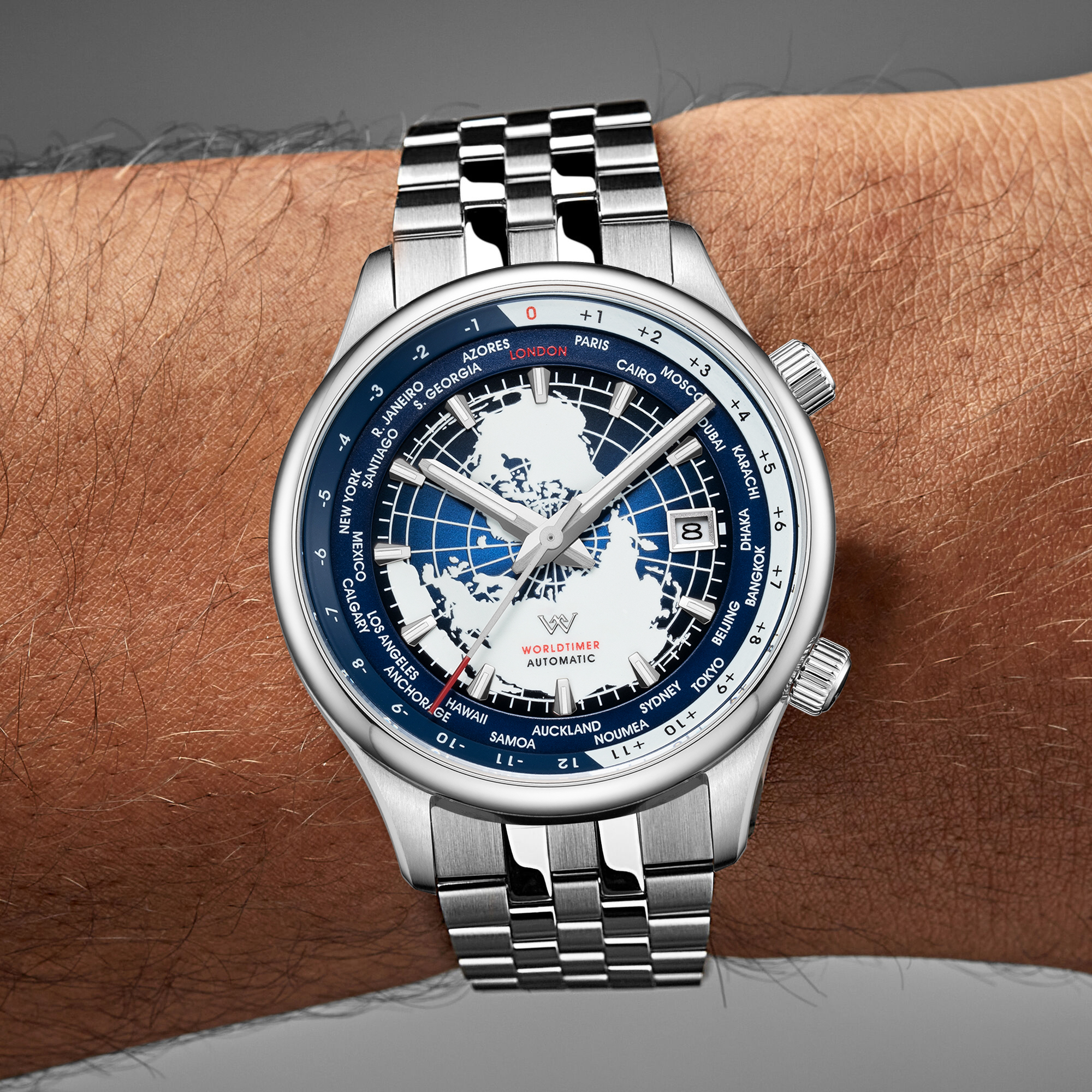 World Time Business Series Automatic Watch·steel strap