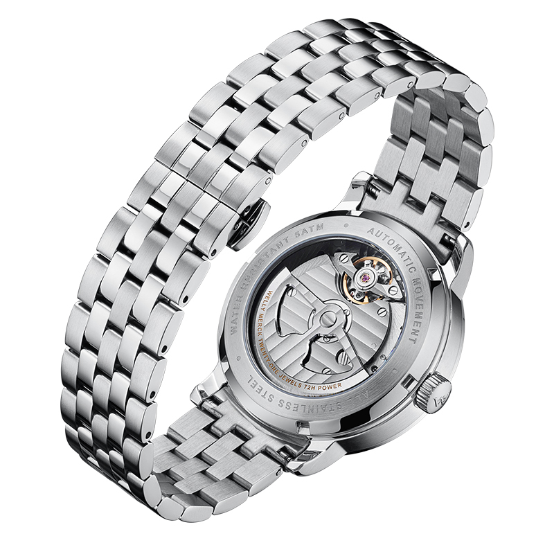 WM142 Moonphase Watch 41mm 7200A Modified Movement 5Bar Twin Moons  Men's Automatic Mechanical Watch