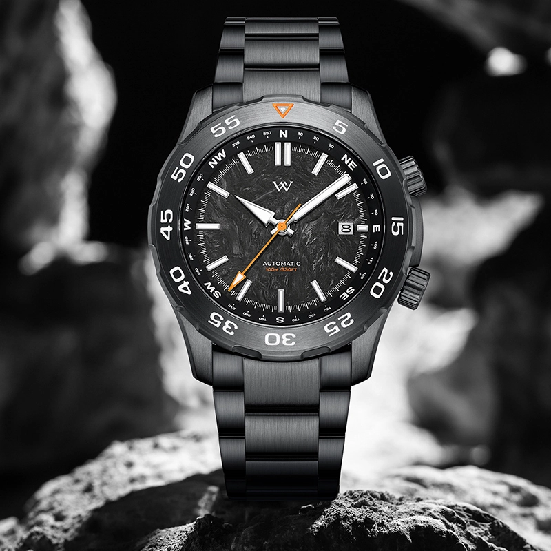 WM157 Military Watch 42mm MIYOTA8215 Dive/ Tactical Compass 10Bar Men's  Automatic Watch