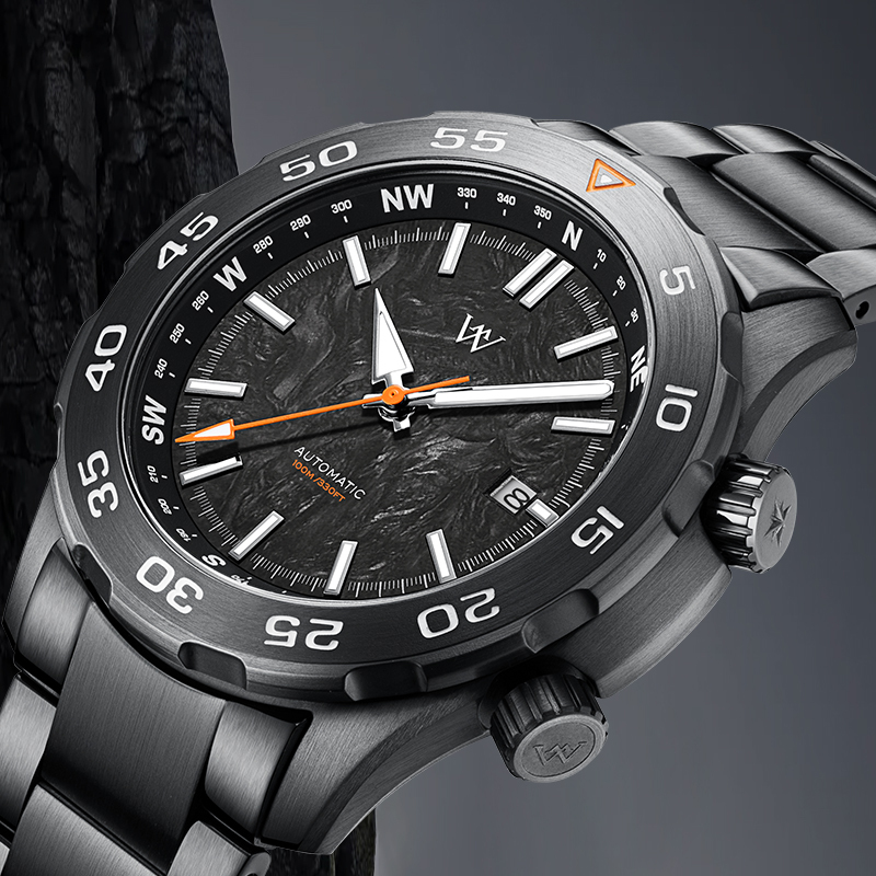 WM157 Military Watch 42mm MIYOTA8215 Dive/ Tactical Compass 10Bar Men's Automatic Watch