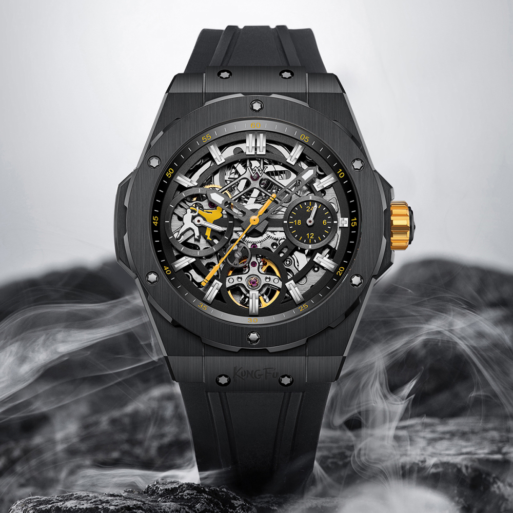 WM128 Skeleton Watch 42mm 7590A 5Bar Limited Edition Collaboration Series  Men's Automatic Watch