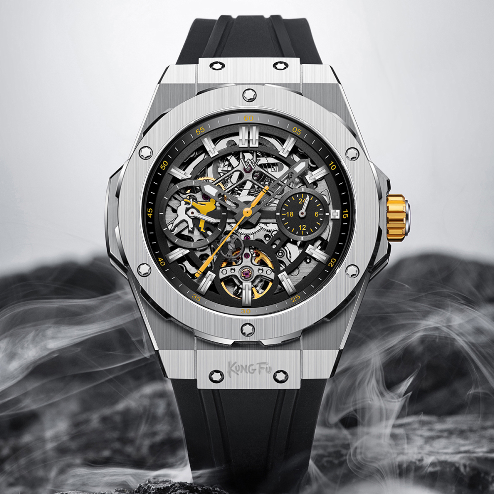 WM128 Skeleton Watch 42mm 7590A 5Bar Limited Edition Collaboration Series  Men's Automatic Watch