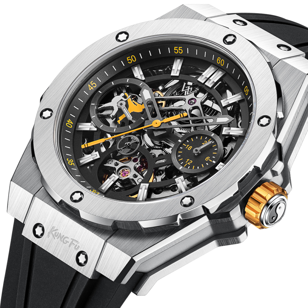 WM128 Skeleton Watch 42mm 7590A 5Bar Limited Edition Collaboration Series  Men's Automatic Watch