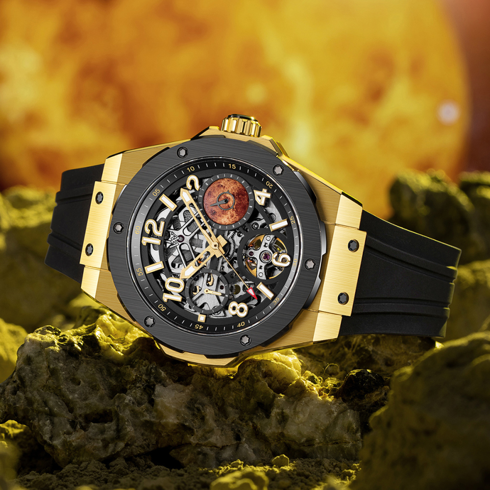 WM137 Skeleton Watch 42mm 7590A 5Bar Limited Edition Collaboration Series Men's Automatic Watch