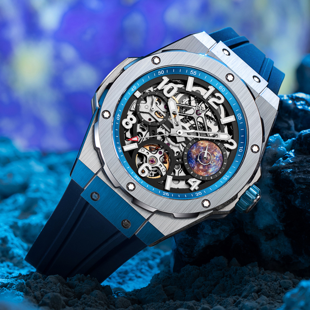 WM137 Skeleton Watch 42mm 7590A 5Bar Limited Edition Collaboration Series Men's Automatic Watch