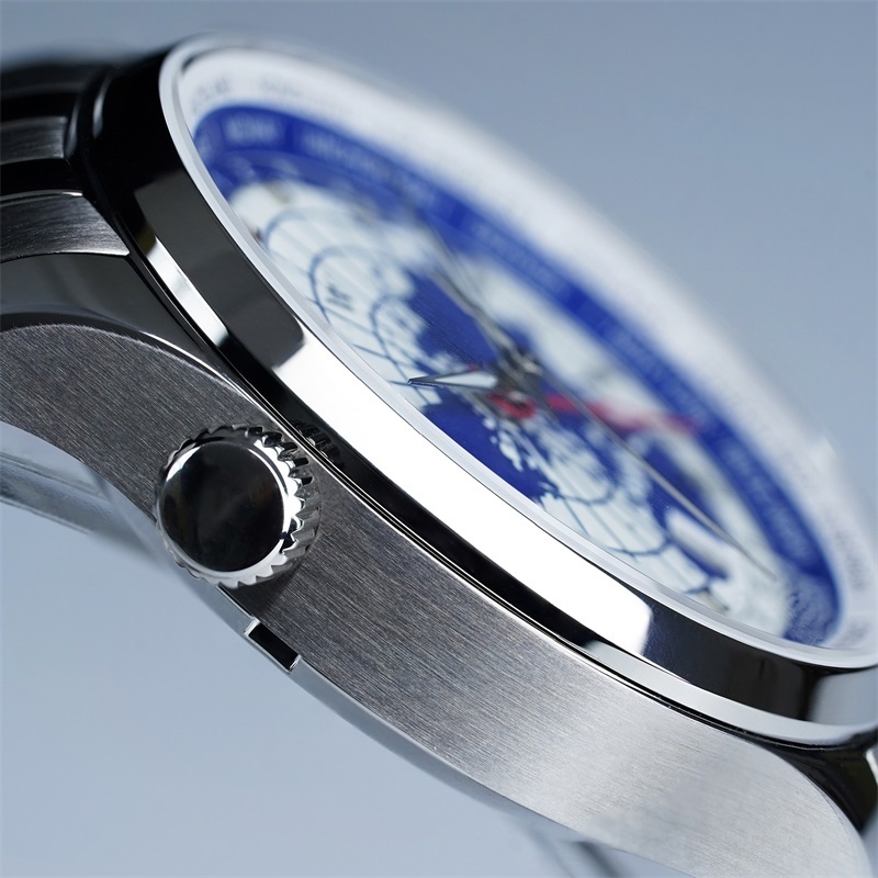 WM221 WM Watch Welly Merck Automatic Mechanical Men Watches NH34 Sapphire World Time GMT Original 100M Water Resistant Watch Man