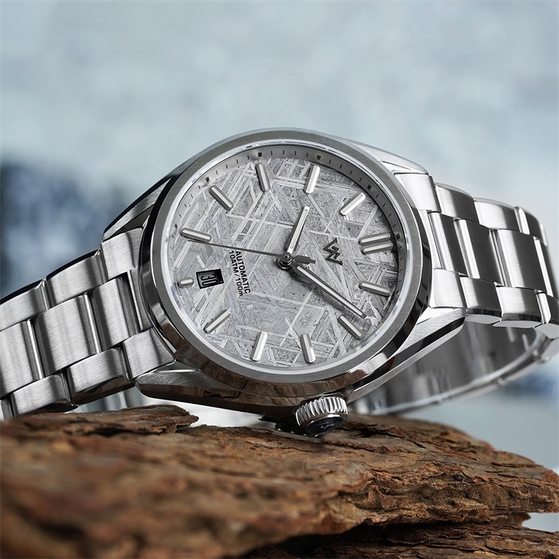 WM217 Natural Meteorite Stone 40mm Dial NH35 Men's Automatic