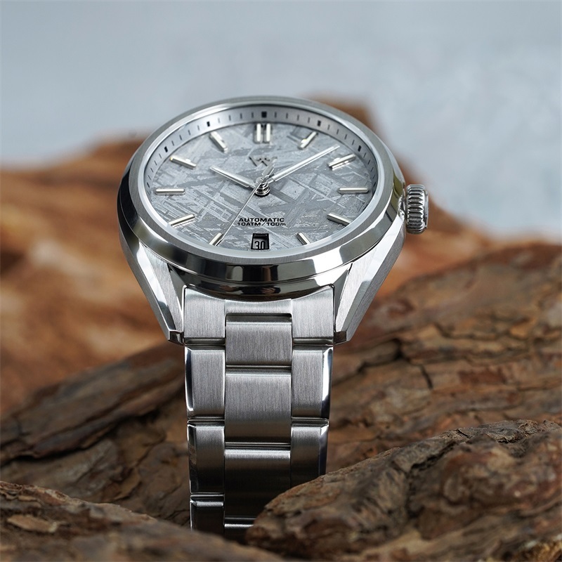 WM217 Natural Meteorite Stone 40mm Dial NH35 Men's Automatic Mechanical Watch