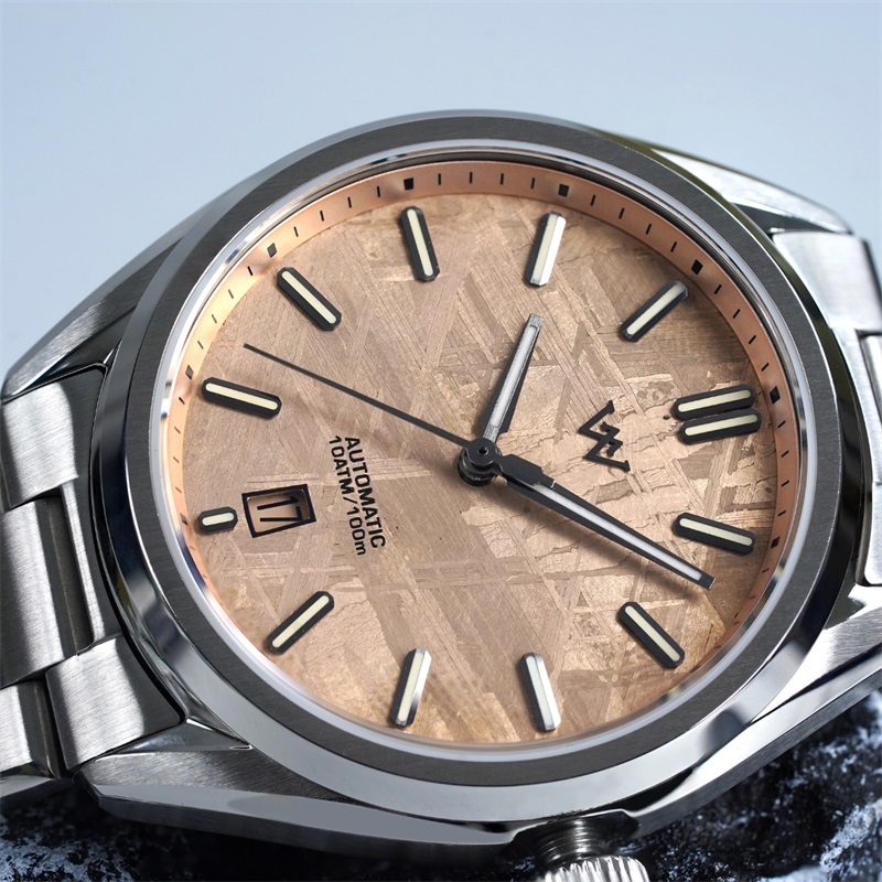 WM217 Natural Meteorite Stone 40mm Dial NH35 Men's Automatic Mechanical Watch