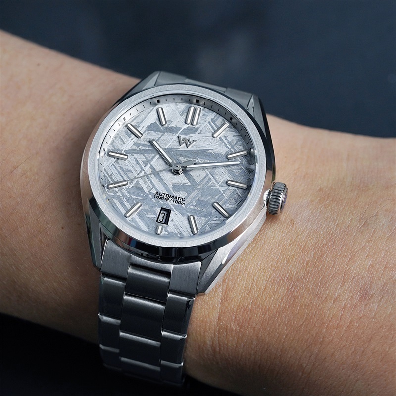 WM217 Natural Meteorite Stone 40mm Dial NH35 Men's Automatic Mechanical Watch