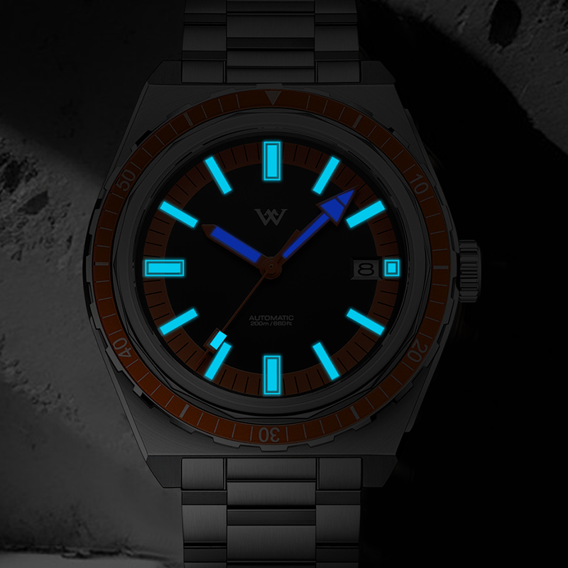 WM194 - WM Watch 42mm NH35 Sapphire Crystal Glass with AR Coating 20Bar Glass Bezel Men's Automatic Mechanical  Watch