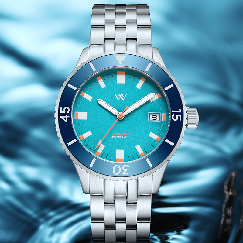 WM203 41mm NH35 Dive Watch Crystal Glass with AR Coating 20ATM Men's Automatic Watch